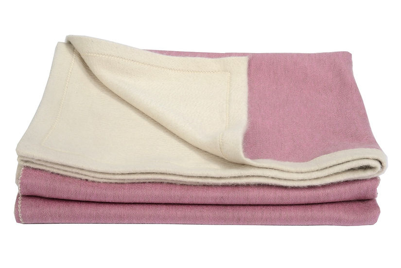 spessa in peony with folded border and zip stitch